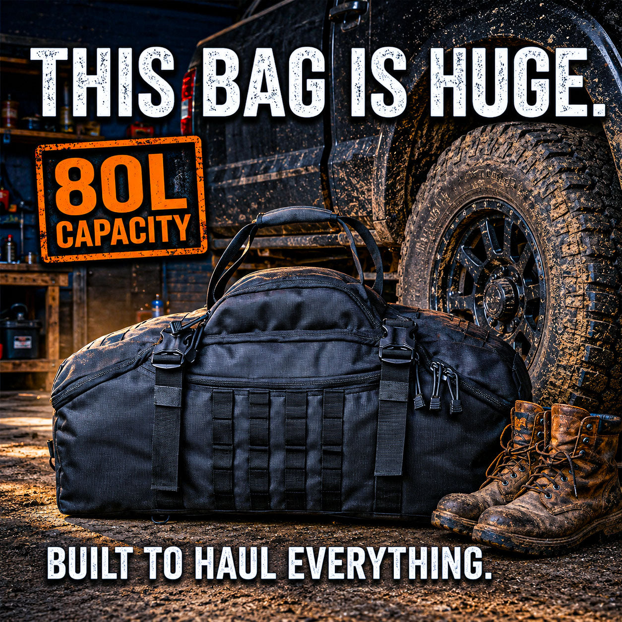 HAULMASTER™ 2-IN-1 Tactical Duffle Backpack