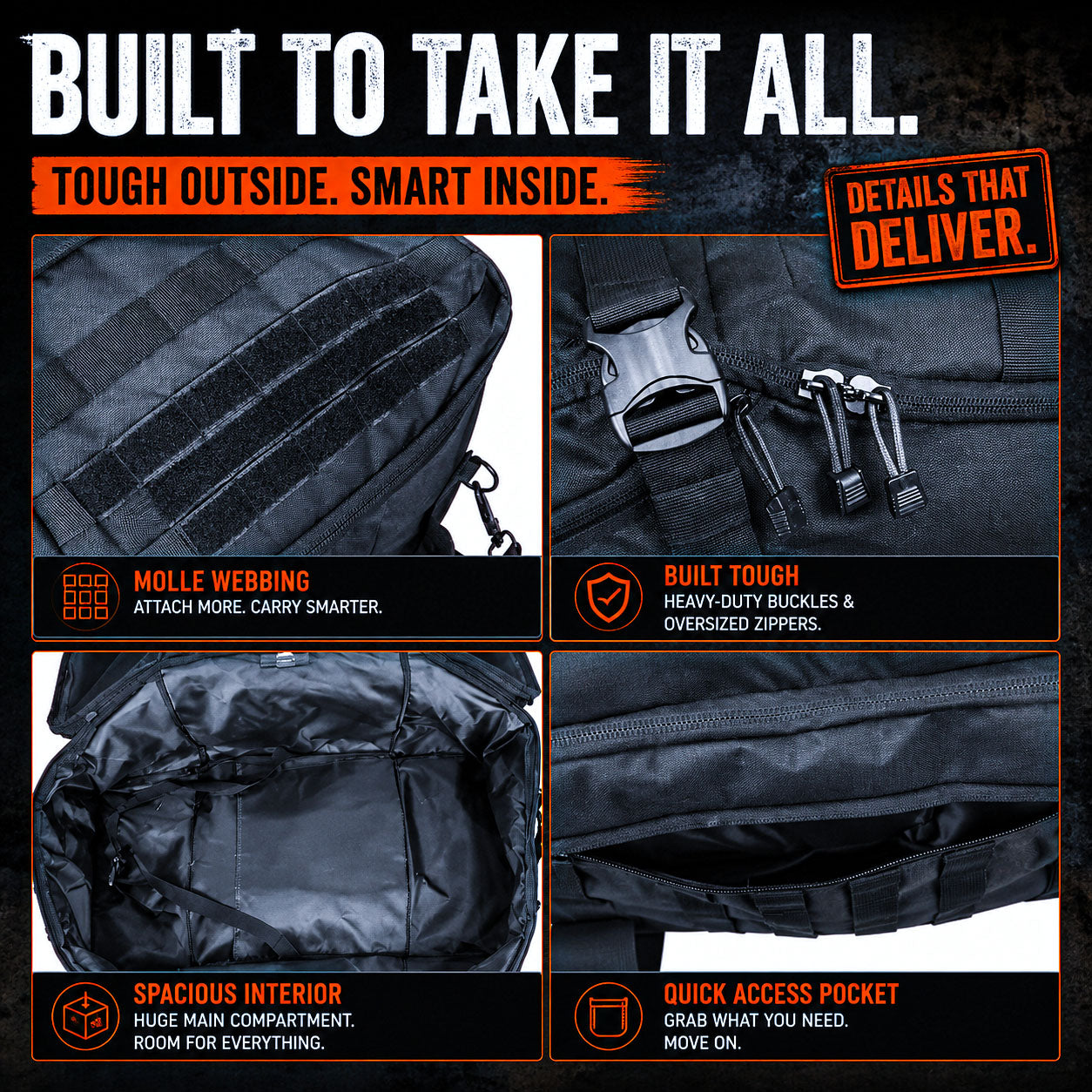 HAULMASTER™ 2-IN-1 Tactical Duffle Backpack