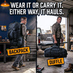 HAULMASTER™ 2-IN-1 Tactical Duffle Backpack