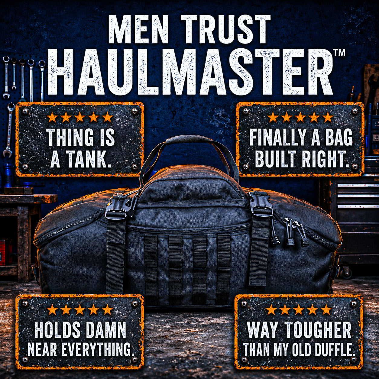 HAULMASTER™ 2-IN-1 Tactical Duffle Backpack
