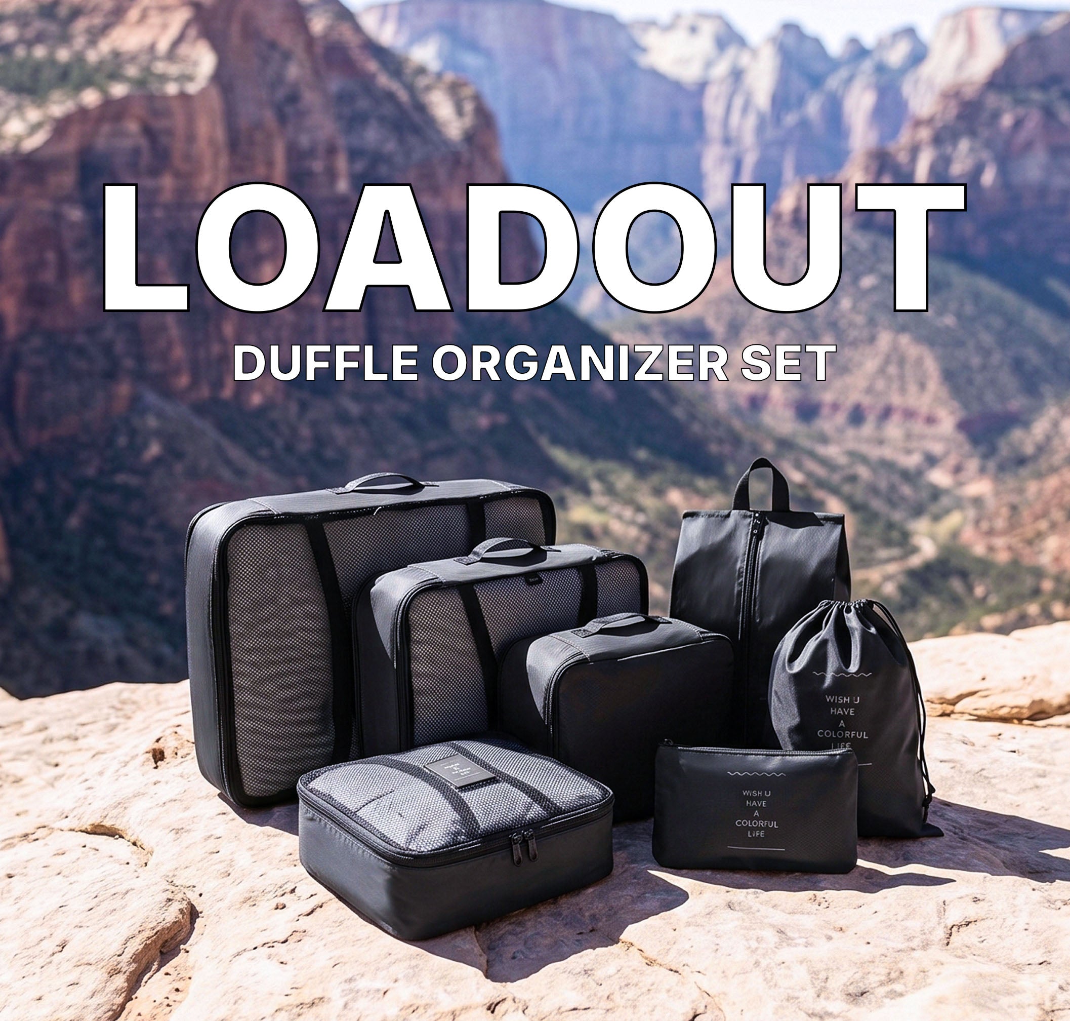 DUFFLE ORGANIZER BAGS 7-PIECE SET